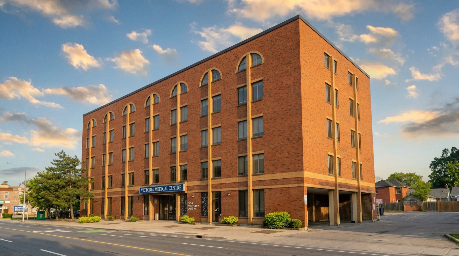 The Victoria Medical Centre at 304 Victoria Ave N, Hamilton — home of Hamilton Medical Research Group